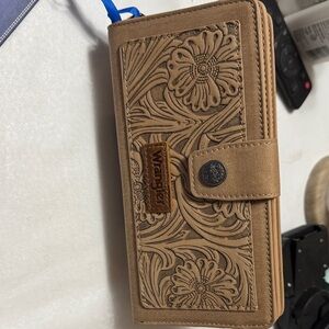 Wrangler Brown Floral Embossed Wallet